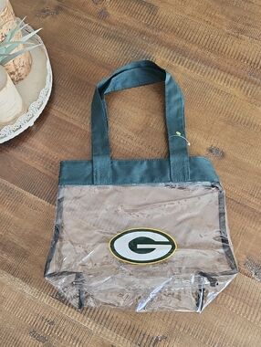 NFL Green Bay Packers Clear Tote with Green Trim